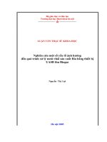 Nghiên cứu một số yếu tố ảnh hưởng đến qúa trình xử lý nước thải sản xuất bia bằng thiết bị UASB thu BIOGAS 