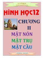Chuyên đề mặt nón – mặt trụ – mặt cầu – lư sĩ pháp 