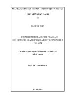 Đổi mới cơ chế quản lý chi ngân sách nhà nước cho hoạt động khoa học và công nghệ ở việt nam 