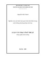 Nghiên cứu mô hình hoá quá trình khử nitơ trong nước bằng phương pháp sinh học 