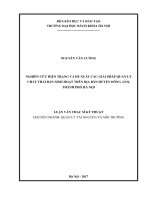 Nghiên cứu hiện trạng và đề xuất các giải pháp quản lý chất thải rắn sinh hoạt trên địa bàn huyện đông anh, thành phố hà nội 