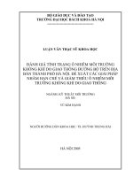 Đánh giá tình trạng ô nhiễm môi trường không khí do giao thông đường bộ trên địa bàn thành phố hà nội  đề xuất các giải pháp nhằm hạn chế và giảm thiểu ô nhiễm môi trường không khí do giao thông 
