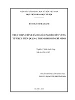Thực hiện chính sách giảm nghèo bền vững từ thực tiễn quận 6, thành phố hồ chí minh