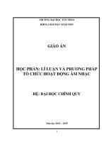 Giáo án lí luận và phương pháp tổ chức hoạt động âm nhạc 
