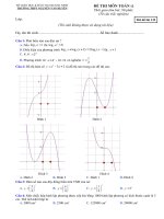 Đề thi HKI  lớp 12  2018 2019 ( có đáp án)
