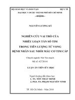 LATS Y HỌC Nghiên cứu vai trò của nhiễu loạn tần số tim trong tiên lượng tử vong bệnh nhân sau nhồi máu cơ tim cấp (FULL TEXT)
