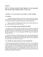 Mối quan hệ giữa tỷ lệ thất nghiệp ở các nước đang phát triển với trình trạng sử dụng lao động ở các nước này 