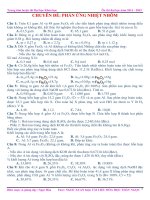 LỚP 12 CHUYÊN đề điều CHẾ KIM LOẠI BẰNG PHẢN ỨNG NHIỆT NHÔM (mới) 