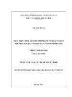 Thực hiện chính sách hỗ trợ thanh niên lập nghiệp trên địa bàn quận thanh xuân, thành phố hà nội