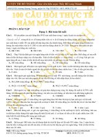 CÂU HỎI THỰC TẾ - HÀM MŨ LOGARIT