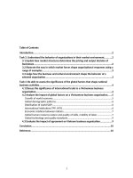 Understand the behavior of organizations in their market environment