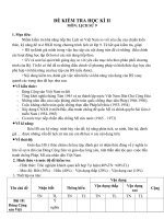 ĐỀ KIỂM TRA HỌC KÌ II MÔN LỊCH SỬ 9 CHƯƠNG TRÌNH MỚI