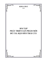 PHÁT TRIỂN sản PHẨM CHÍNH THỨC kẹo dẻo trái cây