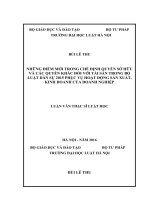 Những điểm mới trong chế định quyền sở hữu và các quyền khác đối với tài sản trong bộ luật dân sự 2015 phục vụ hoạt động sản xuất, kinh doanh của doanh nghiệp 