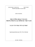 Luận văn tội cưỡng đoạt tài sản trong pháp luật hình sự việt nam 