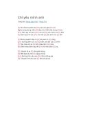 Hợp âm guitar bài hát chỉ yêu mình anh 