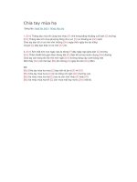 Hợp âm guitar bài hát chia tay mùa hạ 