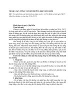 THAM LUẬN CÔNG TÁC BỒI DƯỠNG HỌC SINH GIỎI