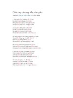 Hợp âm guitar bài hát chia tay nhưng vẫn còn yêu 