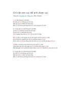 Hợp âm guitar chỉ cần em vui để anh được vui 