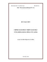 Chính sách phát triển giáo dục vùng đồng bằng sông cửu long