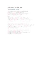 Hợp âm guitar bài hát chia tay đừng làm bạn 