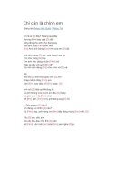 Hợp âm guitar chỉ cần là chính em 