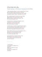 Hợp âm guitar bài hát chìa khóa tình yêu 