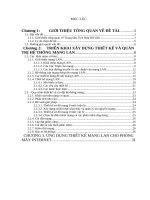 LUẬN VĂN TỐT NGHIỆP -ỨNG DỤNG THIẾT KẾ MẠNG LAN CHO PHÒNG MÁY INTERNET