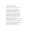 Hợp âm guitar chỉ có bạn bè thôi 