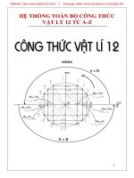 Tổng hợp công thức vật lý 12 