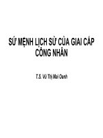 Sứ mệnh lịch sử giai cấp công nhân