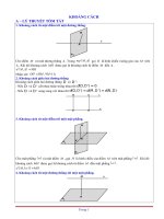 Bài tập và Lý thuyết chương 3 Hình học lớp 11 - KHOẢNG CÁCH PHẦN 1 - Đặng Việt Đông - File word