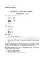 TỔNG HỢP ĐỂ KIỂM TRA HK1 VÀ ĐÁP ÁN MÔN TOÁN 7 TP.HCM NĂM HỌC 2017  2018