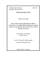 Thực trạng một số bệnh răng miệng và kết quả can thiệp phòng bệnh răng miệng ở trẻ 12 tuổi trƣờng THCS nguyễn du thành phố thái nguyên 