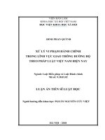 Xử lý vi phạm hành chính trong lĩnh vực giao thông đường bộ theo pháp luật việt nam hiện nay 