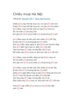 Hợp âm guitar bài hát chiều mưa hà nội 