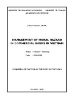 Quản lý rủi ro đạo đức trong hoạt động kinh doanh của ngân hàng thương mại Việt Nam (tt)