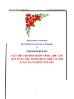 ĐỒ AN MỘT SỐ GIẢI PHÁP NHẰM NÂNG CAO HIỆU QUẢ CÔNG TÁC TUYỂN DỤNG NHÂN SỰ TẠI CÔNG TY CỔ PHẦN TRÀ BẮC