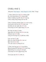 Hợp âm guitar bài hát chiều nhớ 1 