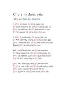 Hợp âm guitar bài hát cho anh được yêu 