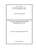 Chính sách xây dựng đô thị thông minh từ thực tiễn quận thanh khê, thành phố đà nẵng 