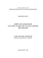 Chiến lược kinh doanh của công ty kho vận và cảng cẩm phả đến năm 2020 