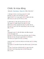 Hợp âm guitar bài hát chiếc lá mùa đông 1 