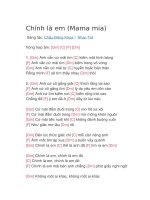 Hợp âm guitar bài hát chính là em 1 