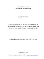 Đánh giá hiện trạng và đề xuất một số biện pháp giảm thiểu ô nhiễm môi trường tại mỏ đá quang sơn xã quang sơn huyện đồng hỷ   tỉnh thái nguyên 