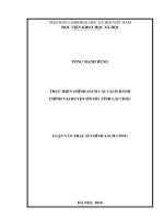 Thực hiện chính sách cải cách hành chính tại huyện sìn hồ, tỉnh lai châu 