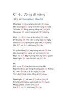 Hợp âm guitar bài hát chiều đông dĩ vãng 