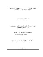 Pháp luật quản lý chất thải rắn sinh hoạt ở việt nam hiện nay (luận văn thạc sĩ luật học) 