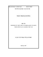 Đảm bảo các tiêu chuẩn lao động quốc tế cơ bản trong pháp luật lao động việt nam (luận văn thạc sĩ luật học) 